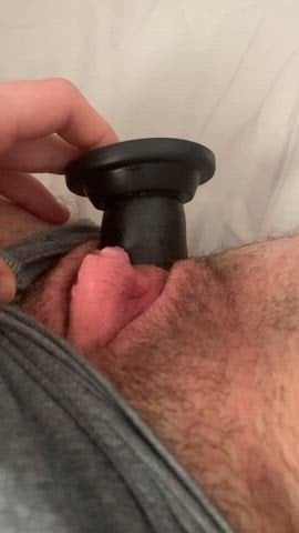 I spent the night plugged and my pussy is leaking