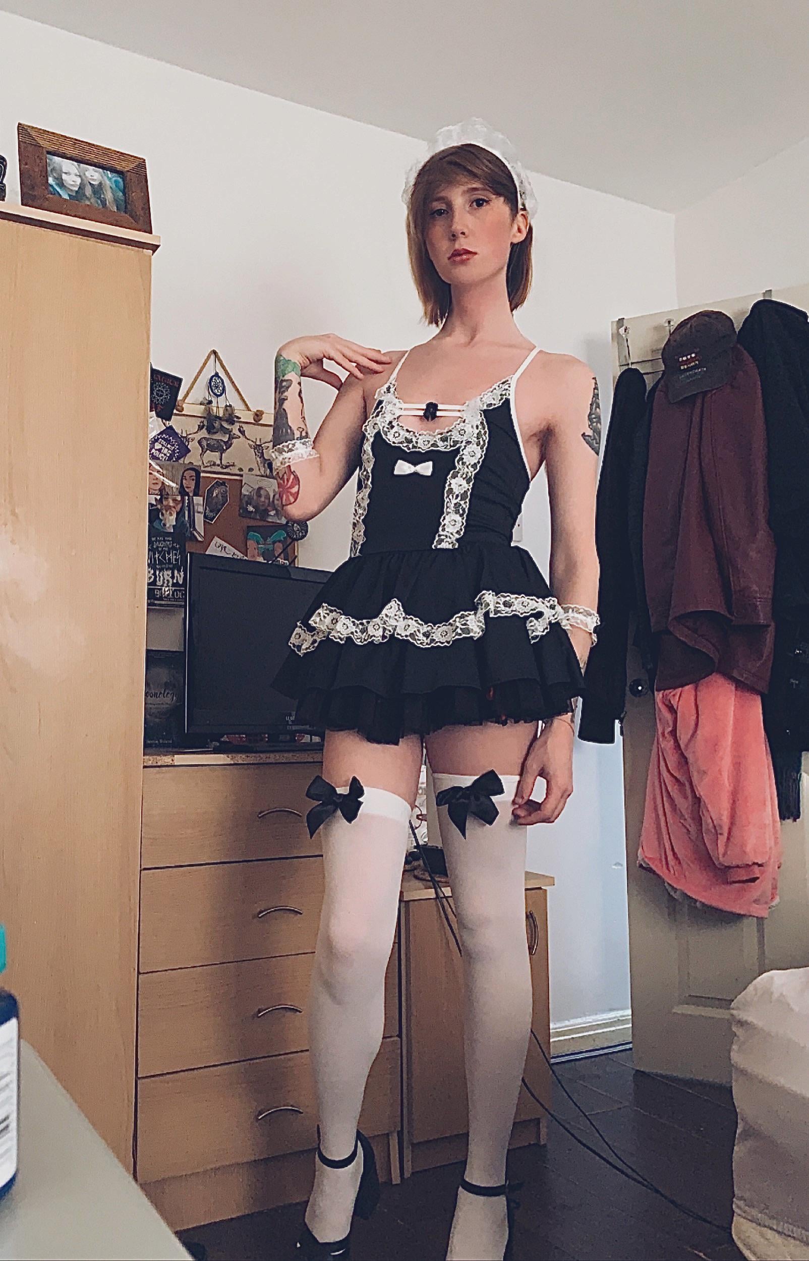 My ex girlfriend made me dress in her maid outfit