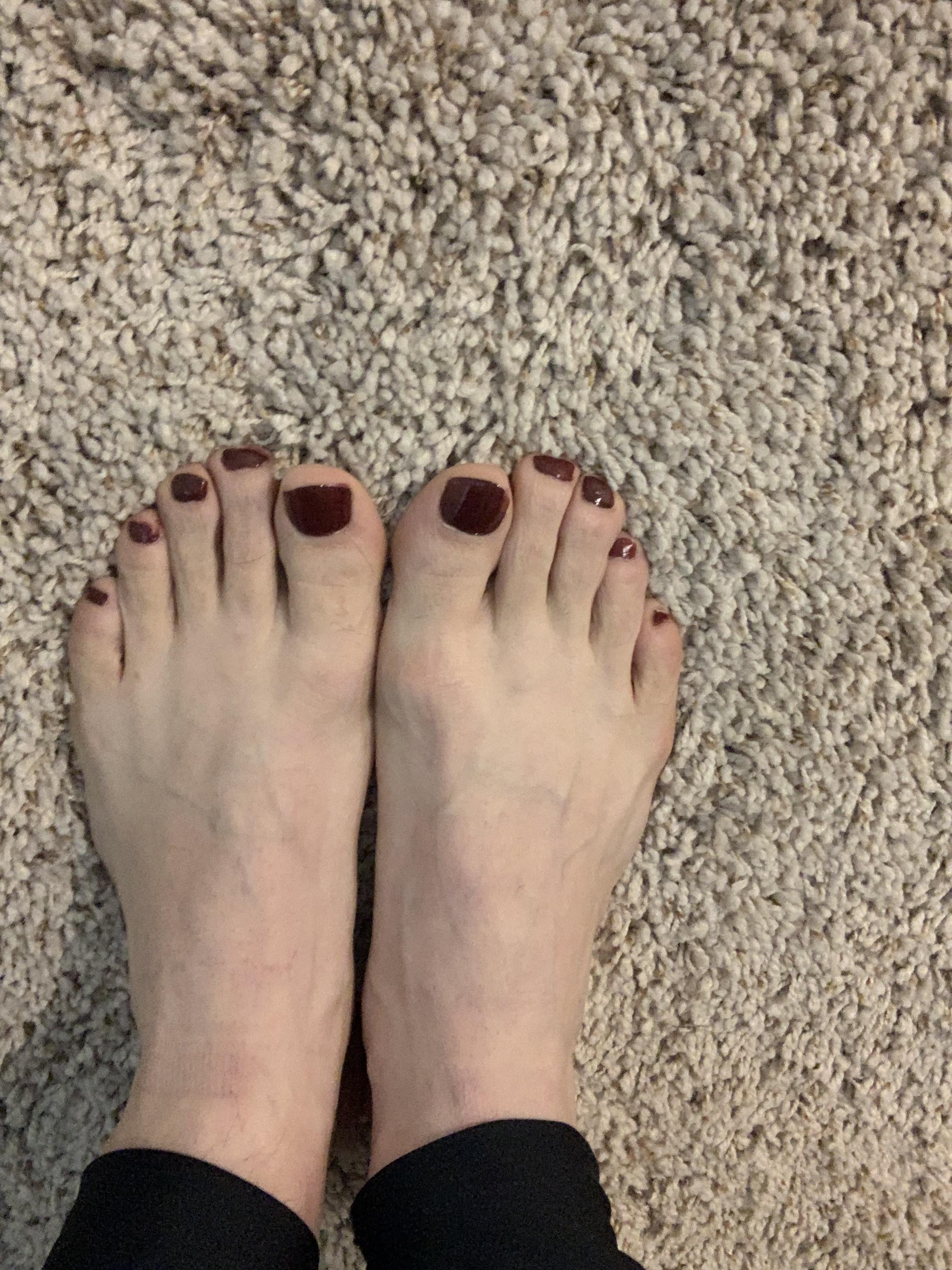 Freshly painted soccer mom toes How do they look